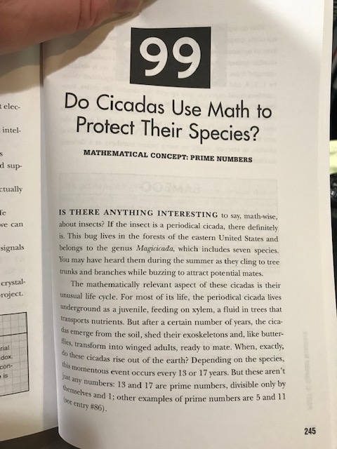 MathGeekBook's tweet image. The #cicadas are going away, but don't forget to turn to Math Geek for mathematical insights into these buzzy bugs! #math #mathematics #mathgeek
