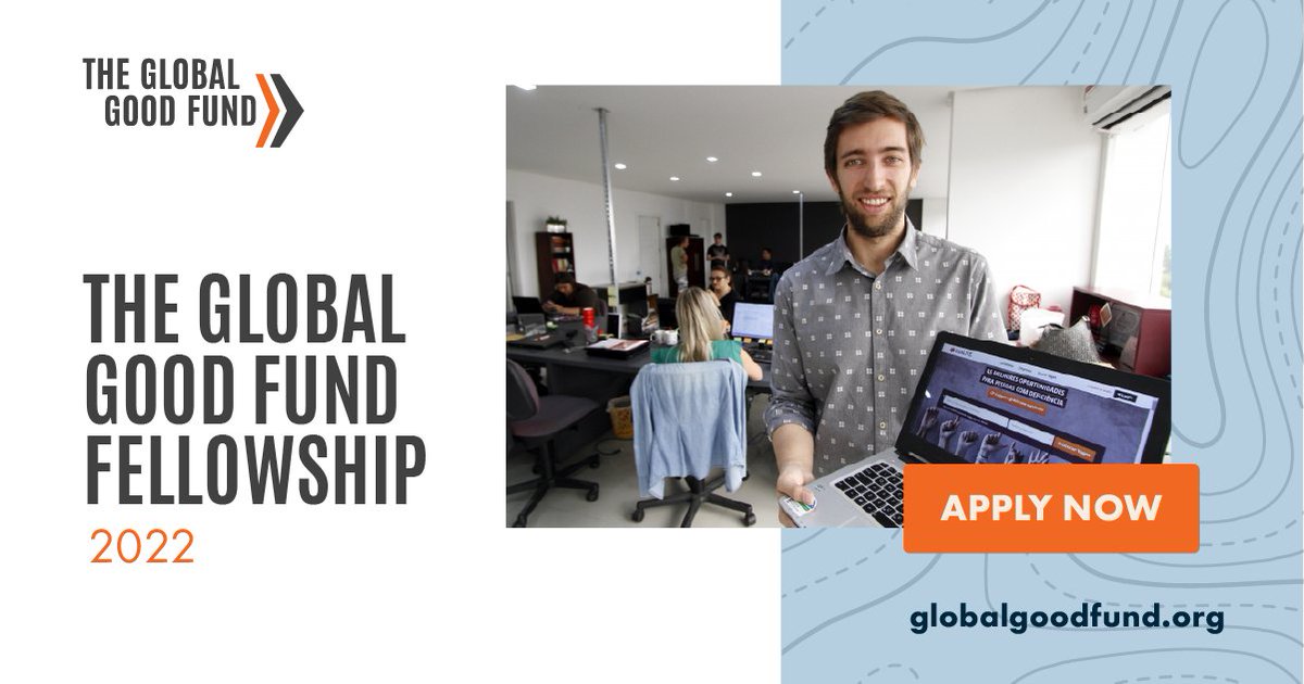 BakerLehigh's tweet photo. @globalgoodfund is officially accepting applications for its 2022 Fellowship! Their vision to change the world starts by investing in society’s most innovative entrepreneurs. 

👉Apply Now: https://t.co/P9HRmW6Io3 https://t.co/Cug8a438C1
