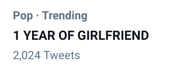 I_love_charliep's tweet photo. GUYS!!!! AYYYYY ITS TRENDING!! <3

1 YEAR OF GIRLFRIEND https://t.co/E24w9JQyx2