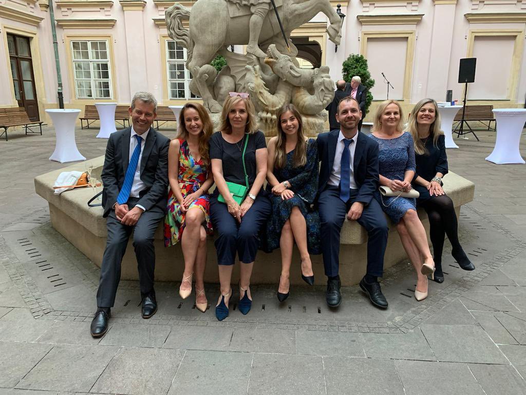 henkcorvanderkw's tweet photo. Farewell cocktail w. State Secretary Klus, thanking all 🇸🇰friends, chairman 🇸🇰🇳🇱chamber JL Voortman he came with a very generous present. 🙏🙏 above all to the greatest team of the Royal 🇳🇱embassy. Always good ideas, enthusiastic, hardworking &amp; great team spirit. I will miss them https://t.co/kCb4LkeNdO