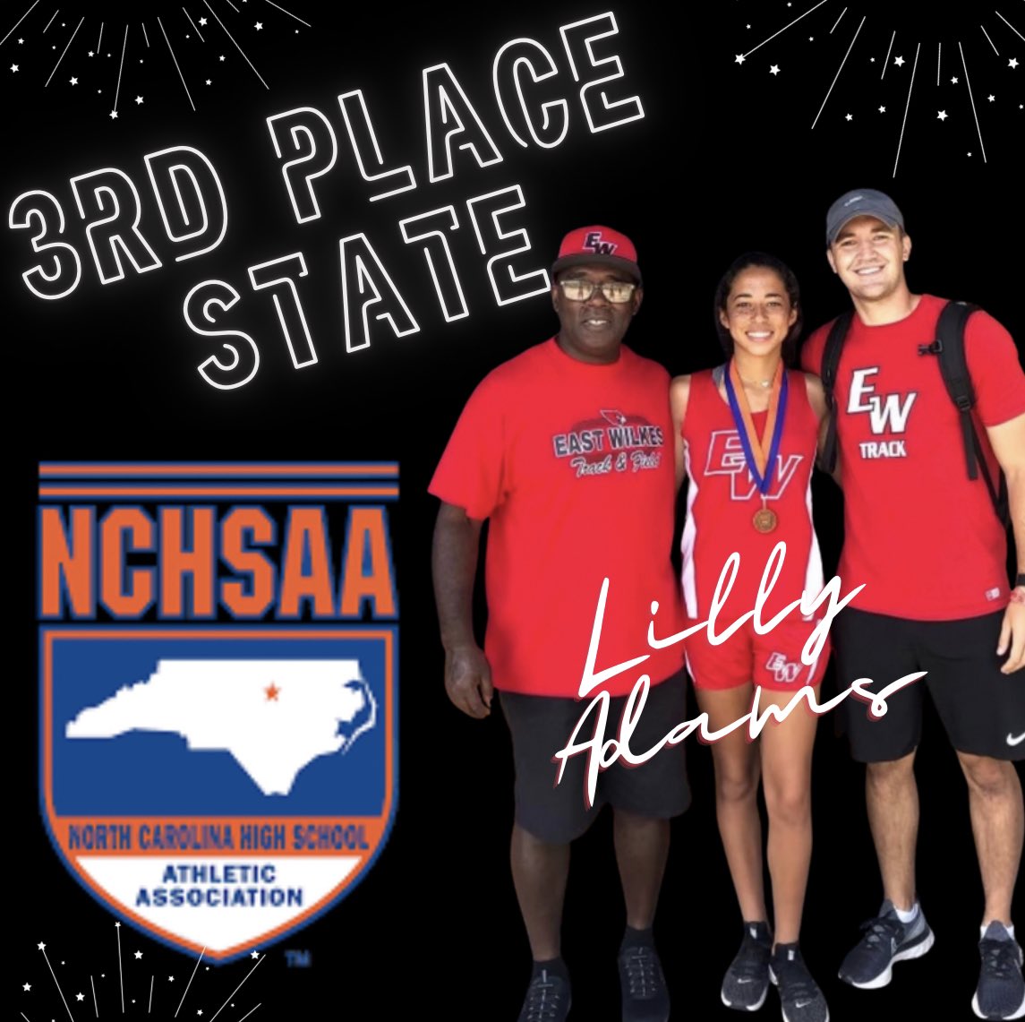 So super proud of Lilly Adams for her third place win at the state championship track meet today in the high jump!  This girl is going places.🔺 Congratulations to Lilly and her coaches- Coach Jolly and Mr. Alvin Sales.