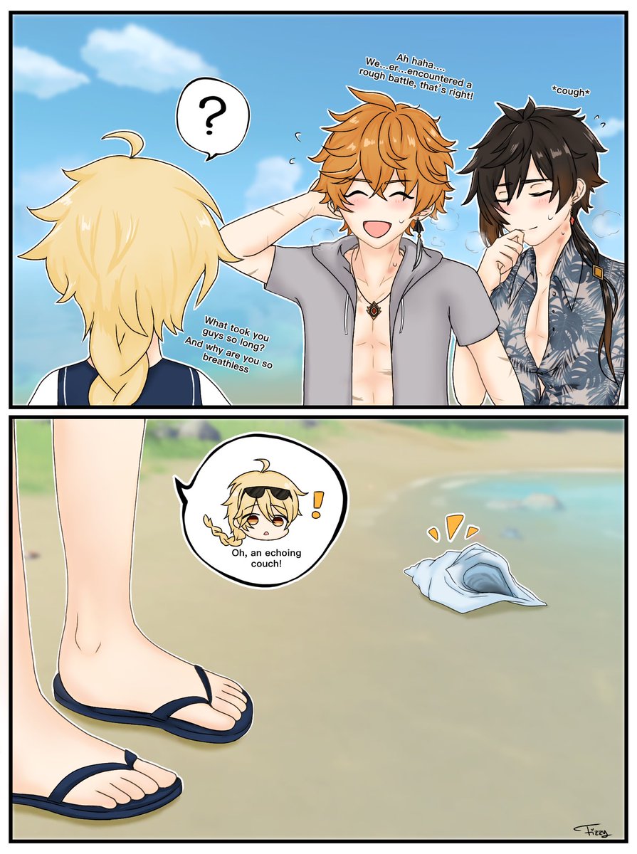 Tartali's summer and the echoing conch 

#原神 #GenshinImpact #Tartali #タル鍾 #Chili #公钟 #Zhongli #tartaglia #childe #aether #AllZhongli_Weekly 