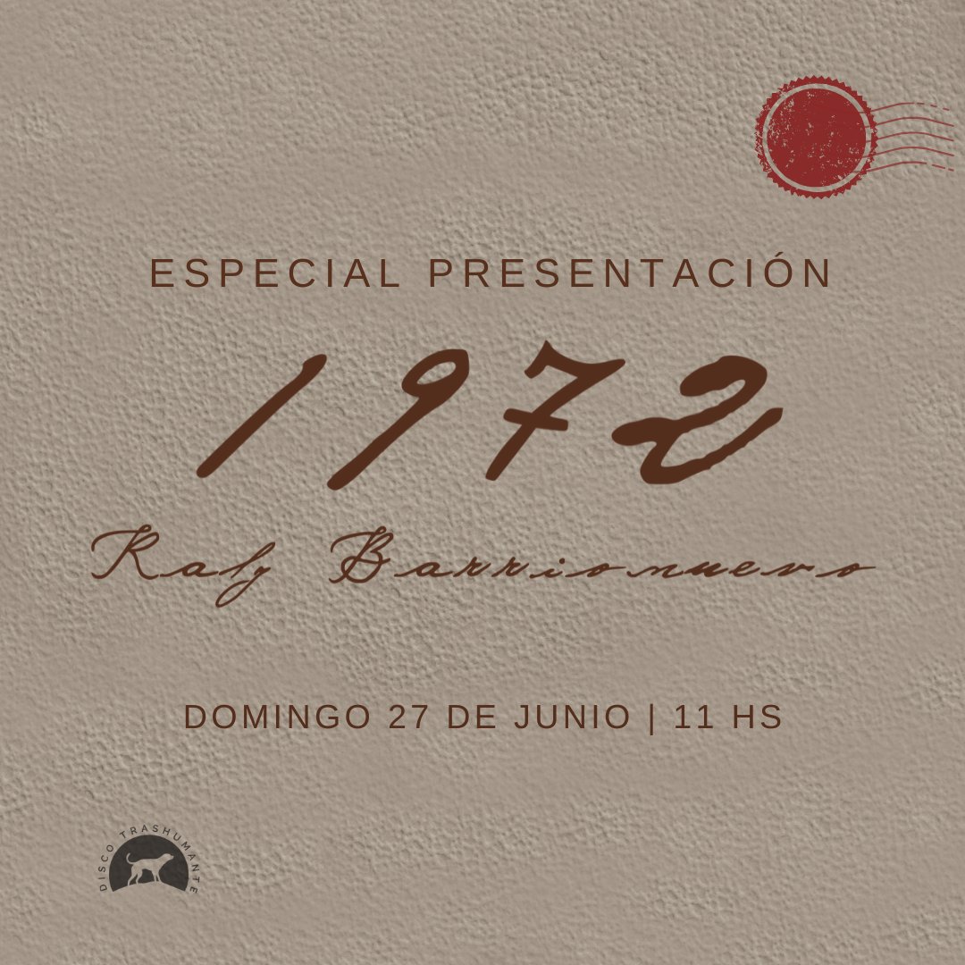 <a href="/RadioUNRC/">RadioUNRC</a> participa del lanzamiento del nuevo disco de <a href="/RalyOficial/">Raly Barrionuevo</a> "1972"
🗓️ Domingo 27/06
⏱️ 11Hs.
📻 97.7