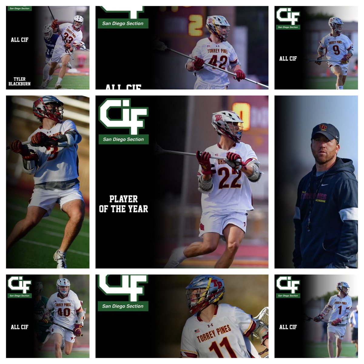 Congrats to our boys earning state accolades <a href="/cifsds/">CIF-SDS</a> - these awards are result of team success
All CIF:
Griffin Grant- Att 
Griffin Crawford- Att
Tayden Bultman- Mid
Henry Brayer- FO
Aidan Housenbold- Def
Tyler Blackburn- Def
Logan Gutzwiller- Mid

POY: Dewey Egan
COY: Jono Zissi