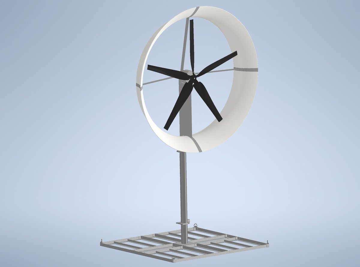 MicrogridAMNOW's tweet image. Roof top ballasted tilt down DWT wind turbine.  Selling now.