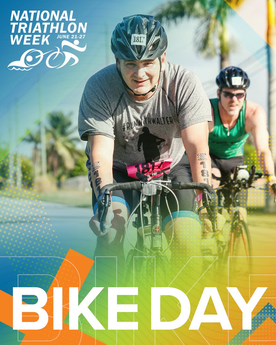 Hop on for the next day of our National Triathlon Week celebration. It's BIKE DAY! 🚴

Going for a ride today? Share your photos with us on social media using #TriWeek!