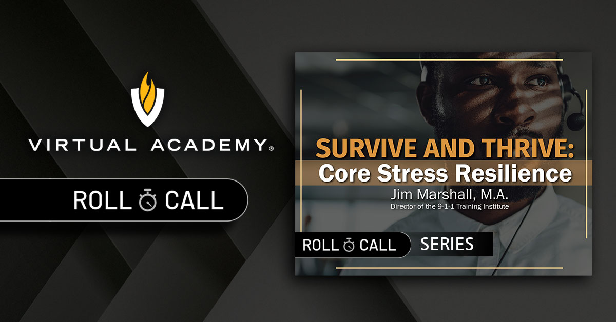 New 9-1-1 Roll Call Series!
In the new roll call series, Jim Marshall, Director of 9-1-1 Training Institute, discusses a few things to look for in your life that may indicate you are suffering from PTSD. Look at other roll calls:bit.ly/3iwXm4T
#RollCall #VirtualAcademy