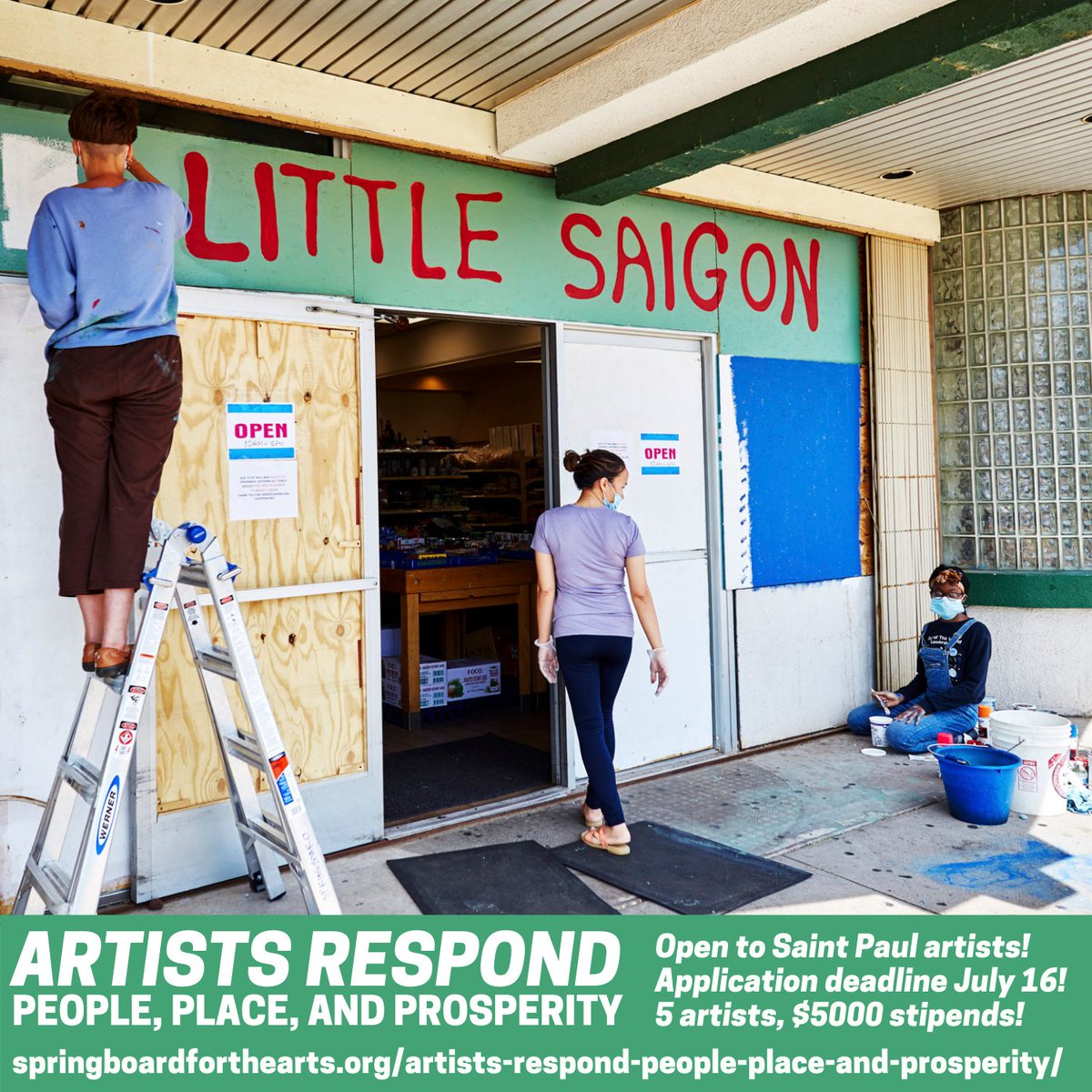 Are you a Saint Paul artist interested in people and place, and what makes them prosper? Artists Respond: People, Place, and Prosperity seeks 5 artists, with $5000 stipends for projects around guaranteed income. Apply now, July 16 deadline! 

springboardforthearts.org/artists-respon…