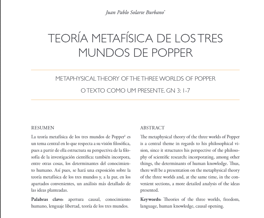 REpisteme's tweet photo. Les compartimos el artículo "Teoría metafísica de los tres mundos de Popper" de Juan Pablo Solarte Burbano desde @UnivalleCol parte de nuestro #nuevonúmero
@EdicionesUSTA @USTA_investiga 
https://t.co/6zbfPNKj9R https://t.co/H4Lsf4HHDg