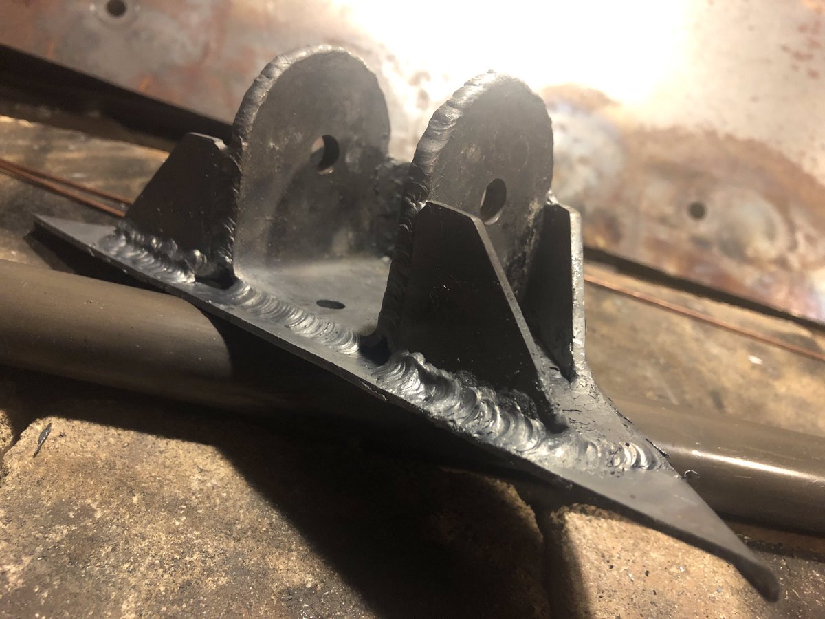 No stopping here... I’ve been building all this time. One more motor mount bracket to go then I can weld these puppies onto the fuselage. #biplane #avgeek #planesoftwitter #eaa