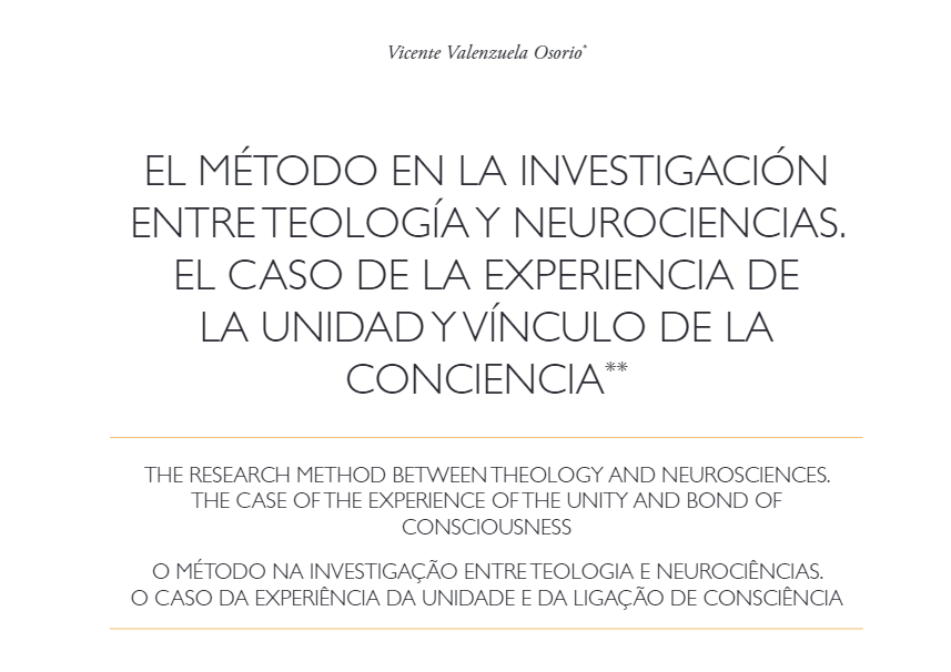 REpisteme's tweet photo. Desde @SantotoVillavo les compartimos el artículo "El método en la investigación entre #Teología y #Neurociencias. El caso de la experiencia de la unidad y vínculo de la conciencia" de Vicente Valenzuela Osorio, profesor de @UniagustOficial 

https://t.co/t8FdfaTsM9 https://t.co/NnEmvtQNtb