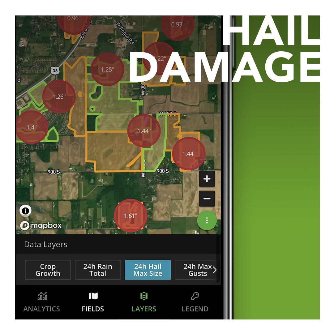 BecksHybrids's tweet photo. Scouting fields after a storm can be daunting. However, using the 24-hour hail data layer in Maps View, you can pinpoint your scouting efforts to the most impacted fields. The best part? All you need is your field boundaries!
#FARMserverFriday #PrecisionFarming https://t.co/3WV2vRvlDS