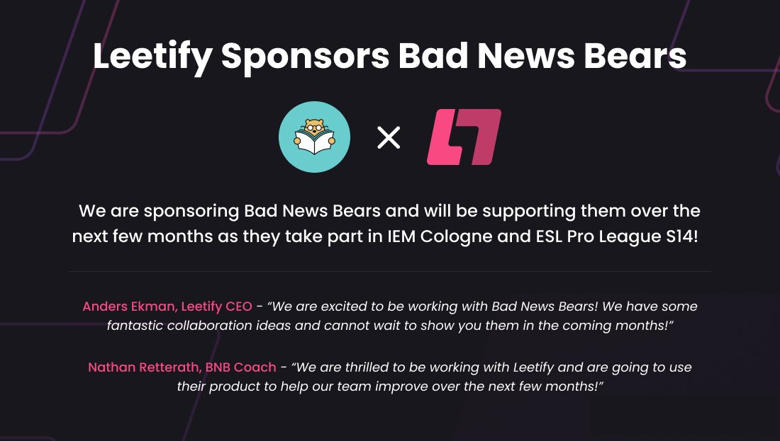 leetify's tweet image. Announcement Time!
@BnB_pt2 #SaveNACS #Leetify #CSGO
