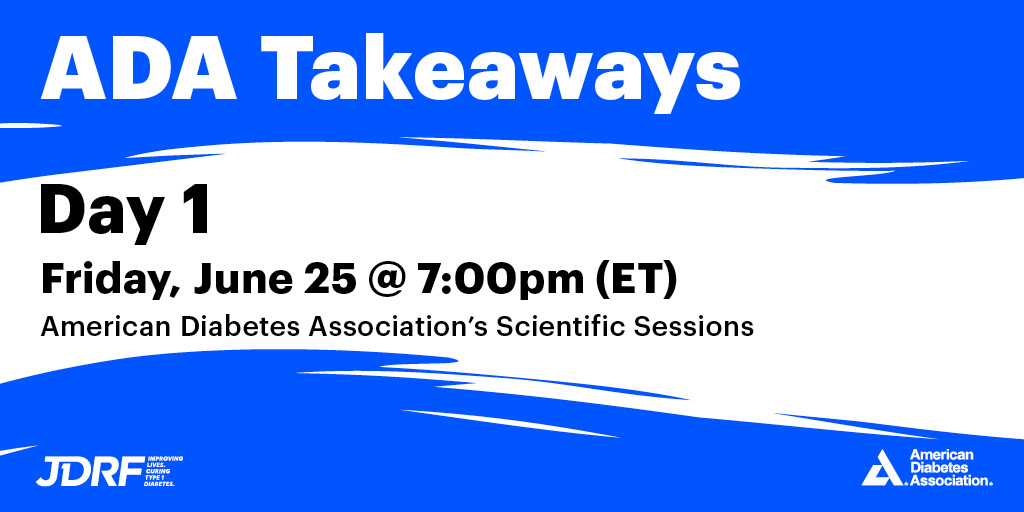 Breakthrough T1D (@breakthrought1d) on Twitter photo Join us at 7pm ET for a Facebook Premiere event featuring key takeaways from Day 1 of The <a href="/AmDiabetesAssn/">American Diabetes Association</a>'s Scientific Sessions. Tune in at facebook.com/myJDRF #JDRFxADA #ADA2021 Join us at 7pm ET for a Facebook Premiere event featuring key takeaways from Day 1 of The <a href="/AmDiabetesAssn/">American Diabetes Association</a>'s Scientific Sessions. Tune in at facebook.com/myJDRF #JDRFxADA #ADA2021