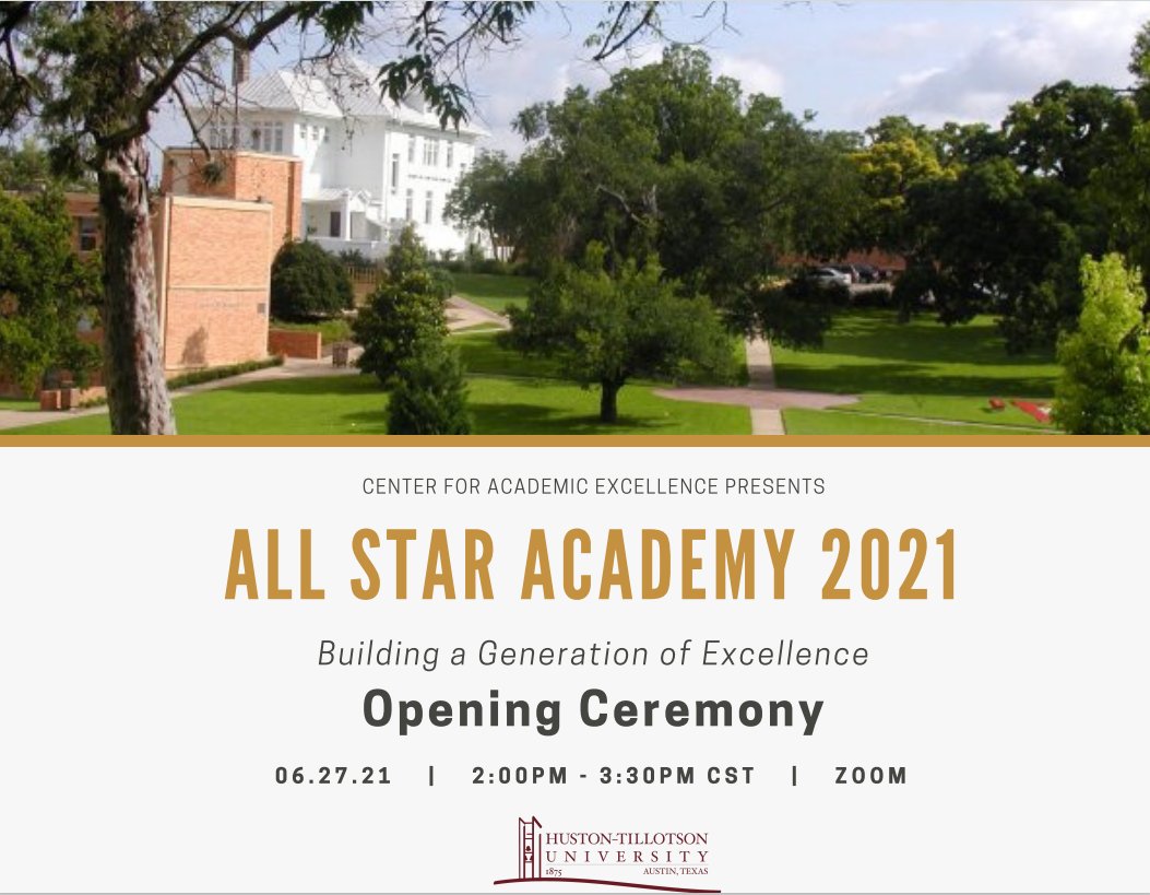 CAEassist's tweet image. This Sunday, we kick off the 2021 All-Star Academy Summer Bridge Program with the Virtual Opening Ceremony. 
We are excited to welcome the 2021 Cohort - Building a Generation of Excellence. 

#HTisIDEAL #GeniusGeneration