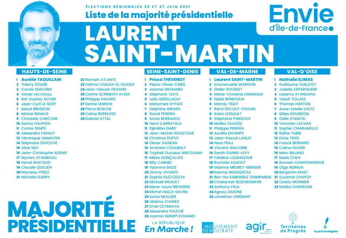 Dimanche 27 juin, entre une droite ultra conservatrice ou une gauche extrême, faites peser la voix humaniste, progressiste et les valeurs républicaines à la région Ile de France avec ce bulletin. Dimanche 27 juin, votez @LauStmartin