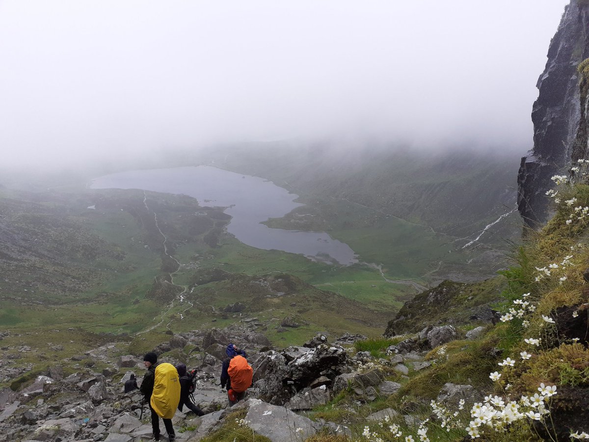 WyedeanD's tweet photo. Retreating down Devils Kitchen.  Leaders were very impressed today with students' high spirits despite some truly challenging, exposed walking.  Now all camped up and drying out. #getoffthemountain https://t.co/PJZrTMlKlm