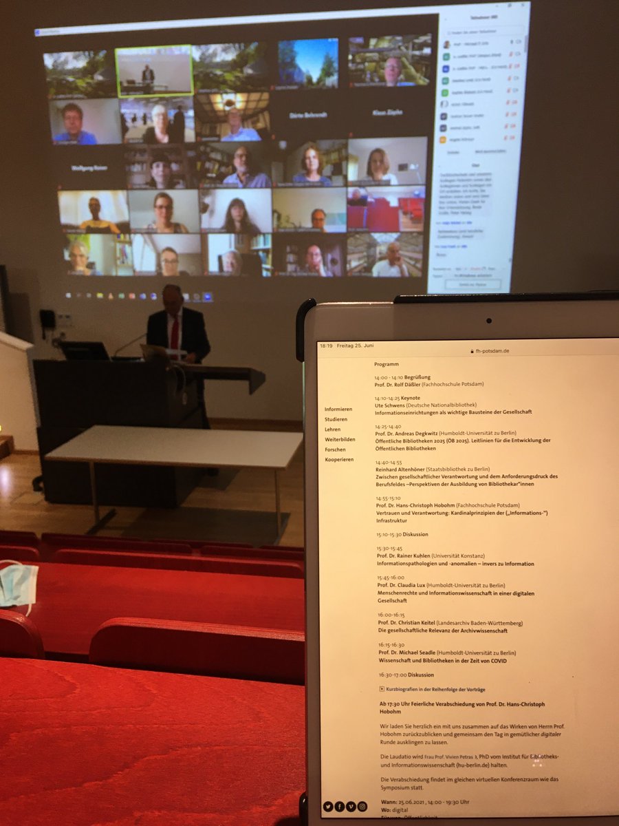 Verabschiedung des Kollegen Hans-Christoph Hobohm!