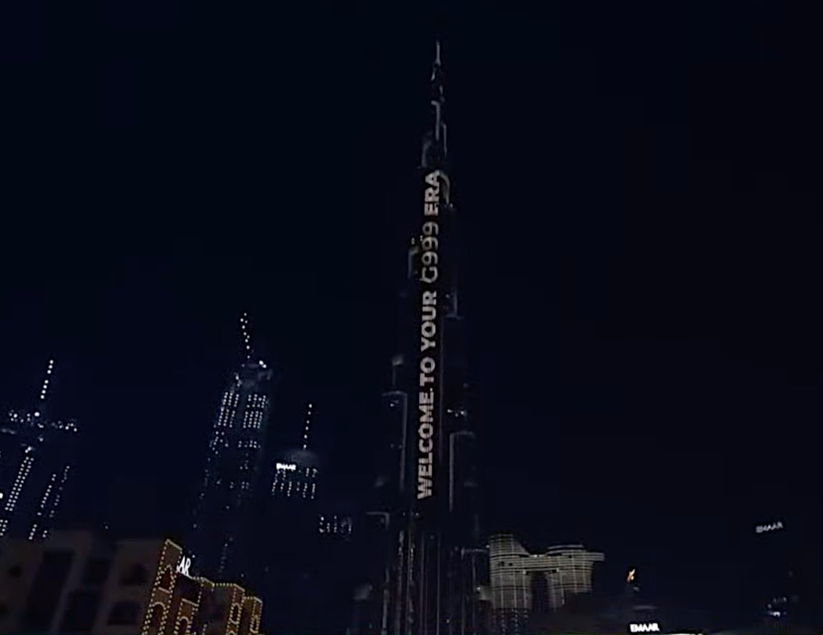 GSBGold's tweet photo. #G999 and #GSB #Gold Standard Group - on the legendary #BurijKhalifa in #Dubai, with a gigantic 829.8 metres the tallest building on our planet!
#GSpartners #GSwolrd #GSmedia #GStelecom #GSlifestyle https://t.co/5MMt3DfiNm