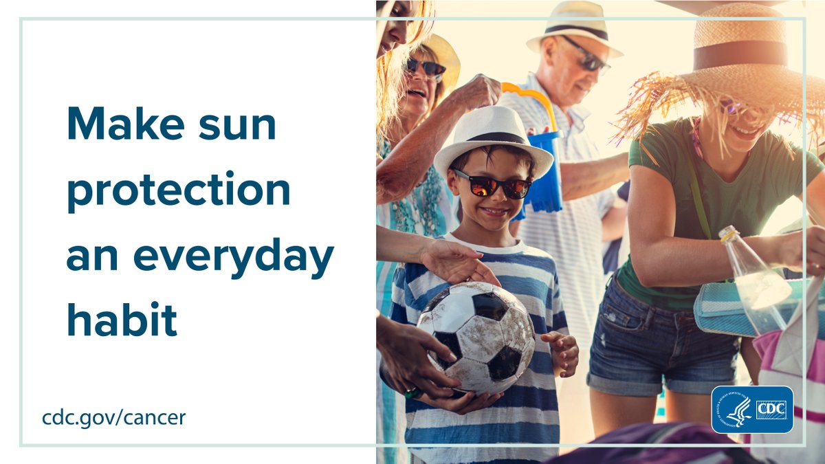 CDC_Cancer's tweet image. Most skin cancers are caused by too much exposure to ultraviolet (UV) light. Start off #uvsafetymonth by learning how to protect your skin: cdc.gov/cancer/skin/ba…