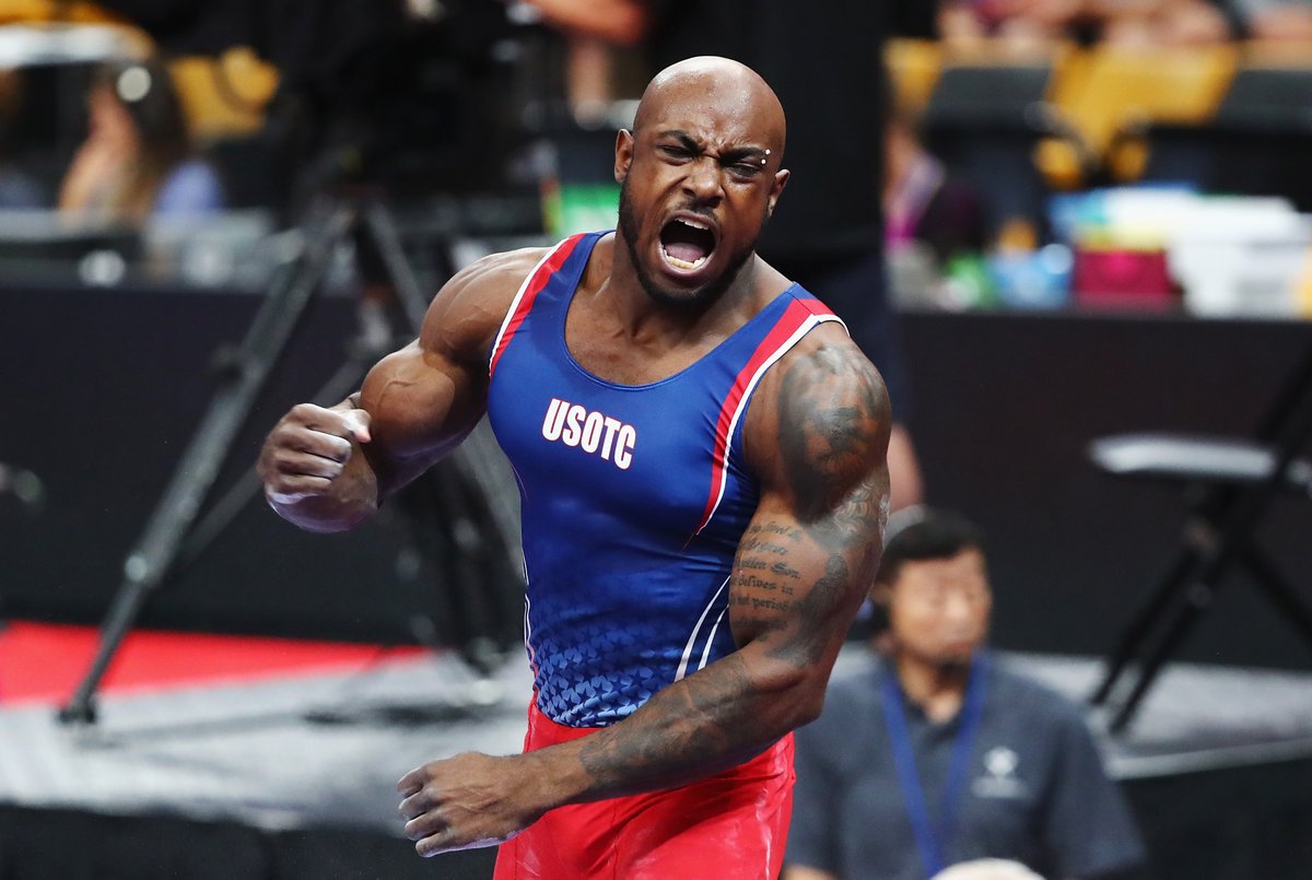 andscape's tweet image. Donnell Whittenburg is the only Black man competing in the @usagym trials for a chance to make it to the Tokyo Olympics. 

Whittenburg is a 2x World bronze medalist from Baltimore, MD.

@d_whittenburg 💪🏾 #GymTrials21 I #TokyoOlympics