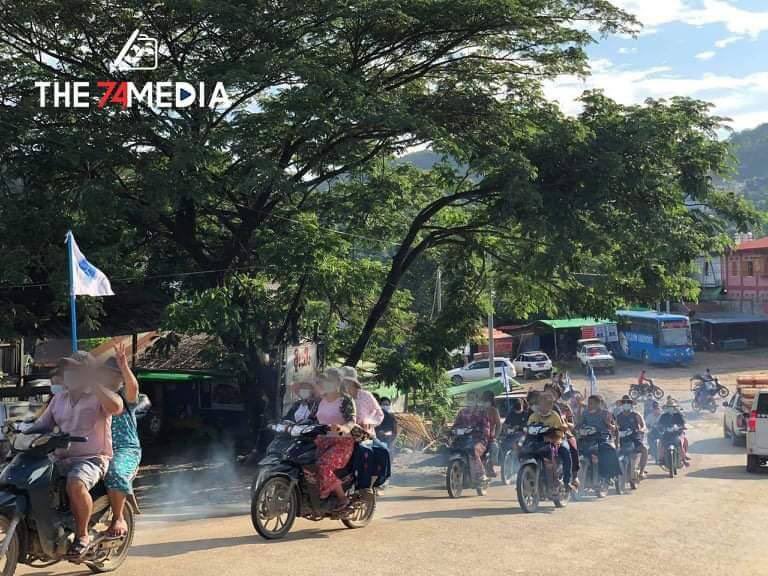 2021Revtweets's tweet photo. In Seikmu (Sai Taung) village, #Hpakant Tsp people staged a motorcycle strike to defy the dictatorship.
#June25Coup
#WhatsHappeningInMyanmar https://t.co/xahyrMgZHu