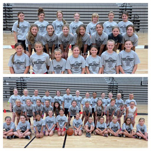 LadyVikingBask1's tweet image. Thank you to all the girls, parents, high school players, and T-shirt sponsors for making this week a blast! We were so excited to see so many girls working on their game and everyone got better!!!!