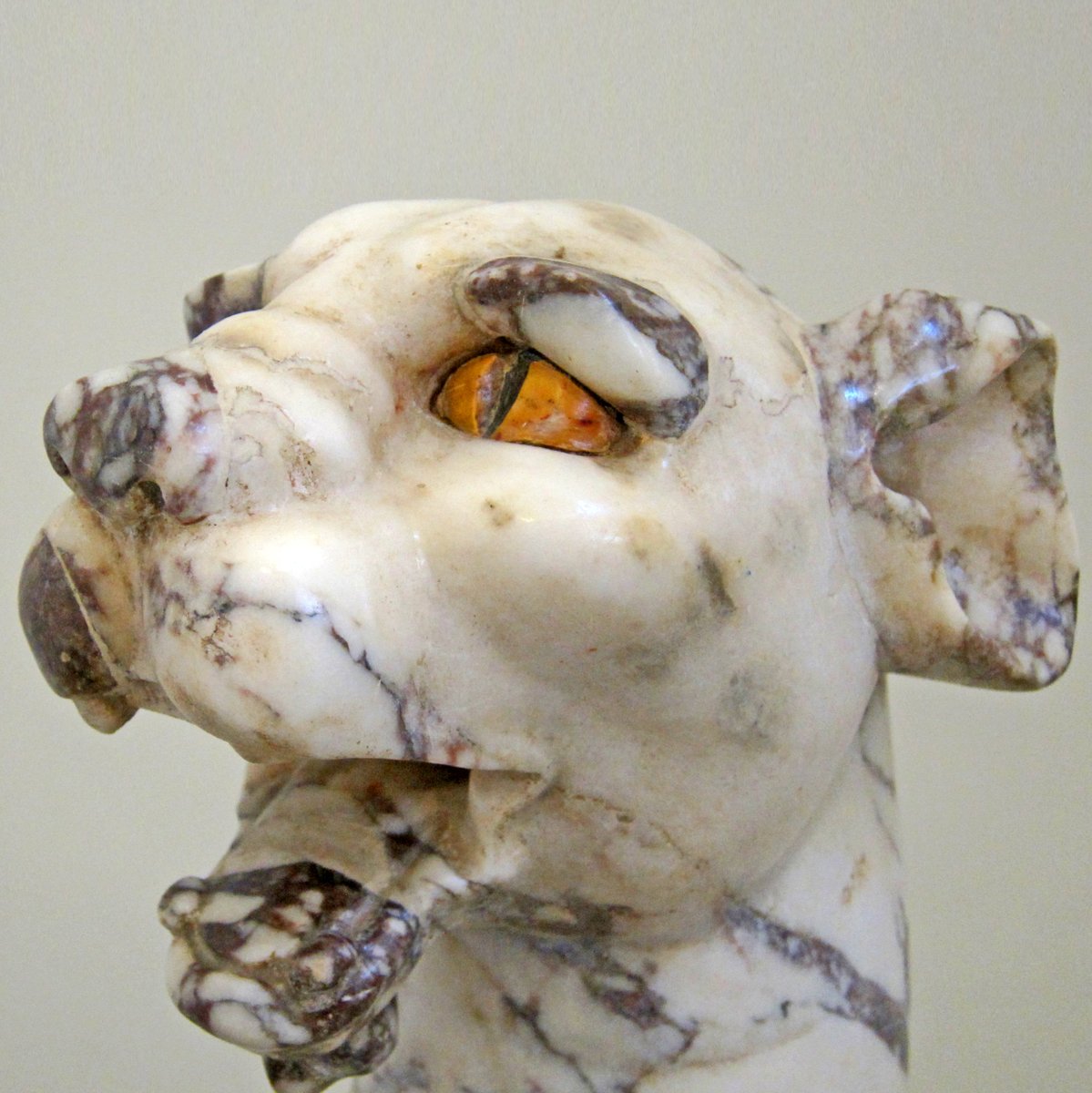 OptimoPrincipi's tweet photo. An amazing Roman statue of a female panther carved in Pavonazzetto marble, a sumptuous white stone with purple veining. Pavonazzetto was quarried in ancient Docimium (modern Afyon in western Turkey) and exported to Italy through the port of Ephesus. Naples Archaeological Museum https://t.co/ZWYwoNmPRZ