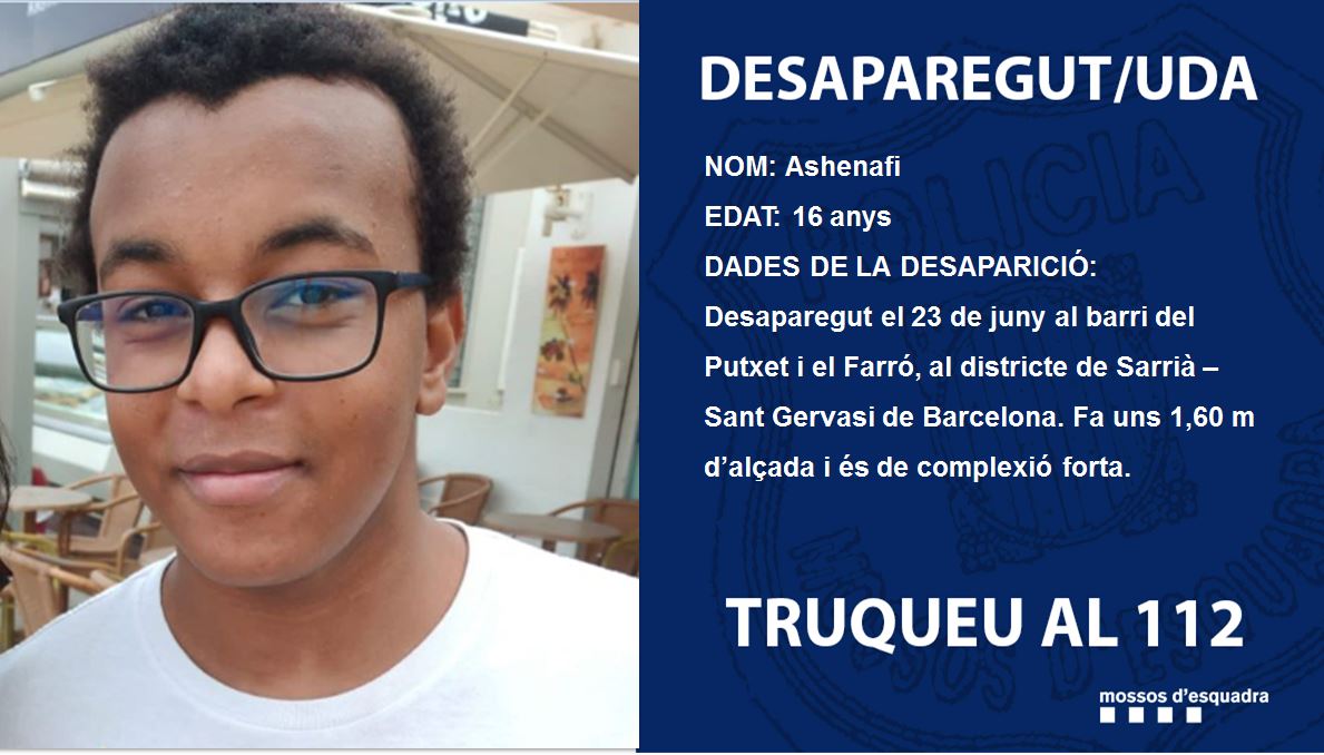 3CatInfo's tweet photo. Desaparegut un menor de 16 anys al barri del Putxet de Barcelona https://t.co/BEnFKbfx4c https://t.co/BlFGzmb1SX