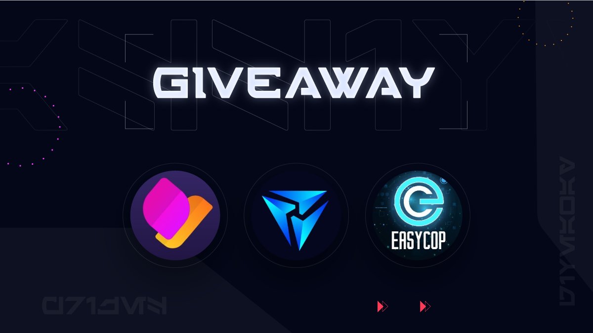 Giveaway time! 🎁

1x @InstaWinsBot Copy
1x <a href="/EasyCopBots/">EasyCop</a> Copy
1x @PilotSoftwares Copy

Rules:
- Follow all accounts
- RT
- Tag 1 friend

Good luck! 🍀