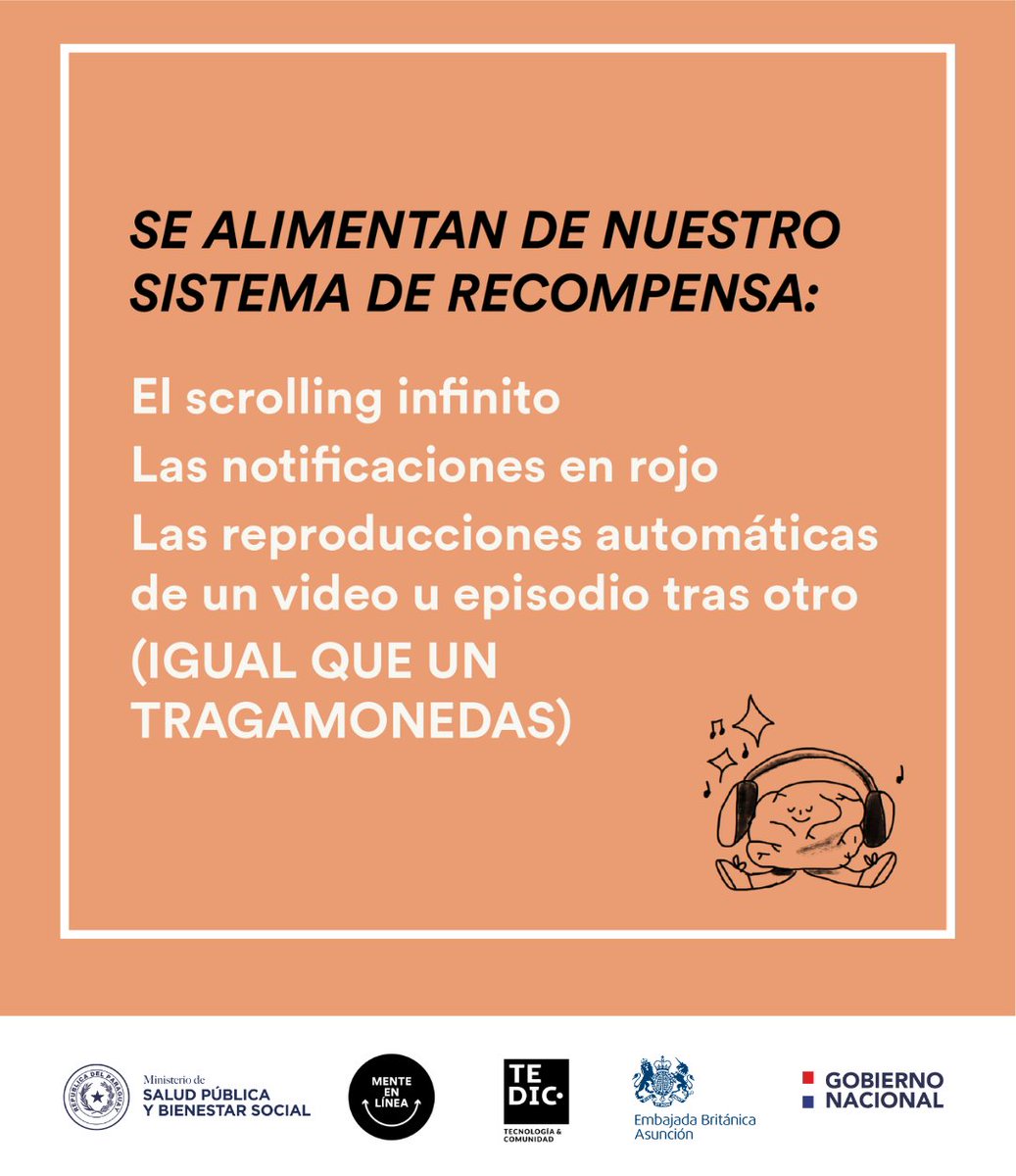 TEDICpy's tweet photo. Cómo identificar un comportamiento de enganche: ¿estás todo el tiempo pendiente de las notificaciones de tu celular?, ¿te pasás mucho tiempo scrolleando tus redes sociales?
Ingresá a https://t.co/8LDhF0QOxa para más información #MenteEnLinea
@UKinParaguay @msaludpy https://t.co/M8MhPtmfXo