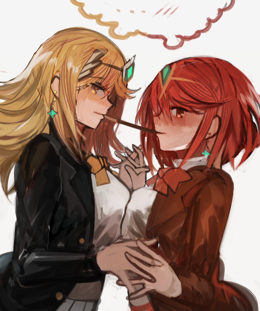 ヒカリ(ゼノブレイド2) ,ホムラ(ゼノブレイド2) 「#百合の日 」|tarboのイラスト
