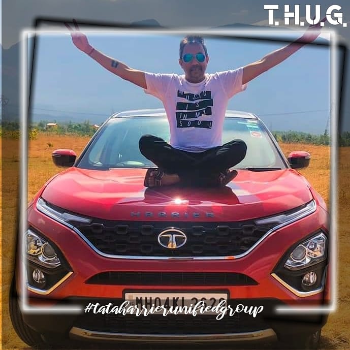 AboveallThugs's tweet photo. When Amol braves it all on his #PrideRide #harrier_aboveall❤️ 
#DriveswithPride #THUGsWithASOUL #ThugsWanderlust #THUGFamily #AboveAll #harriermoments🔥 #harrierownersclub #harrierfamily @TataMotors_Cars @TataMotors @agnelo71 https://t.co/kOmWn3fQ5N