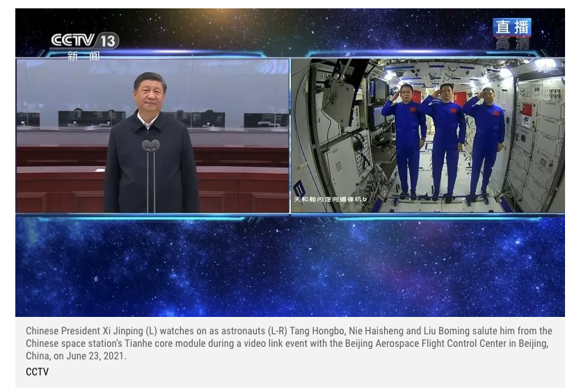 zebulgar's tweet photo. Do most people realize that the space race between USA v China has started???

This past week:

- China setup their own independent space station &amp; did a video call with Xi XinPing
- China announced their Mars base plans
- USA permanently prohibiting cooperation w/ China in space https://t.co/j30mPs5DKq