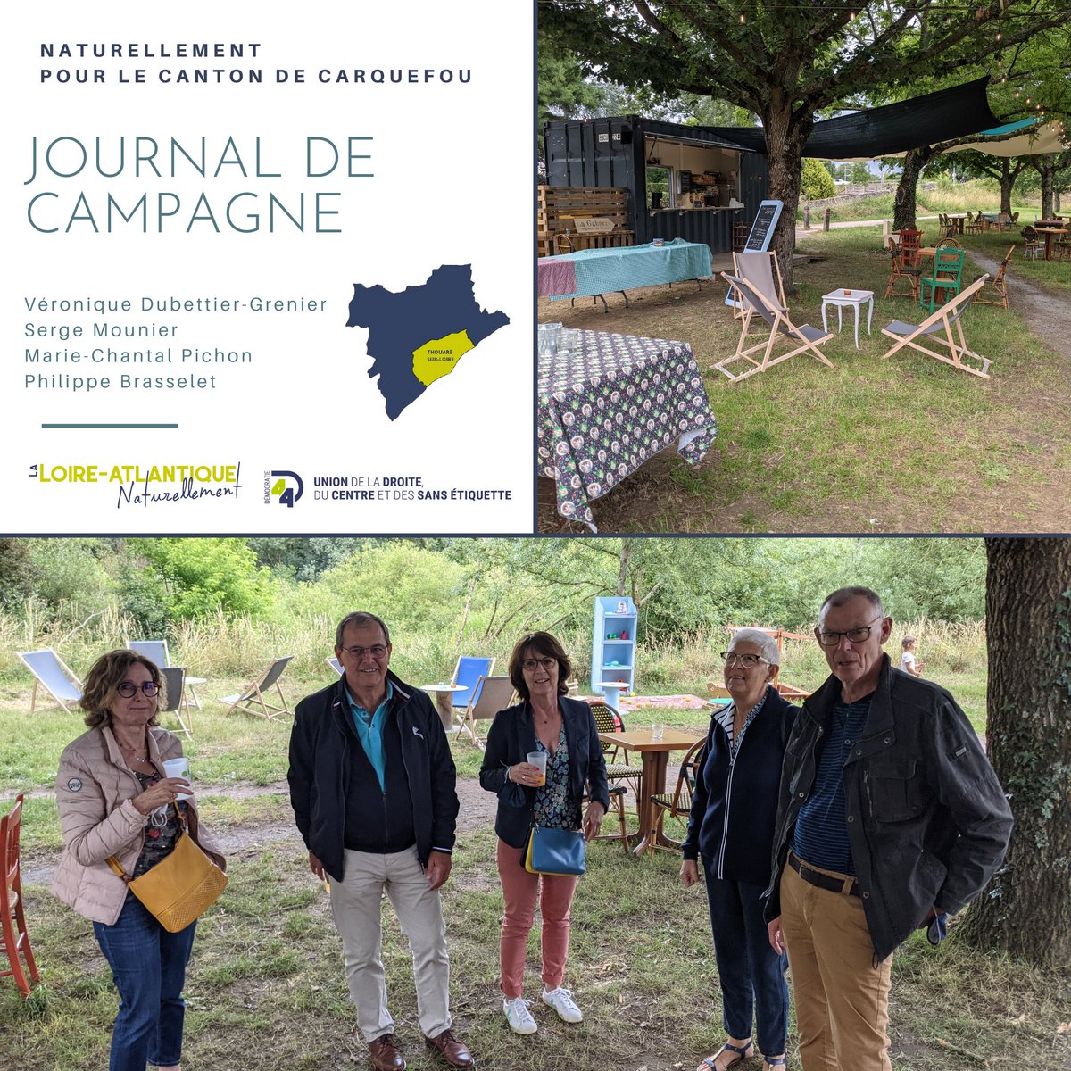 Petit tour de fin de Campagne à « La Gabarre, la Guinguette de Thouaré », initiée par Serge Mounier en 2019 avec Thierry Allaire.

#CantonCarquefou
#LaLoireAtlantiqueNaturellement #Democratie44