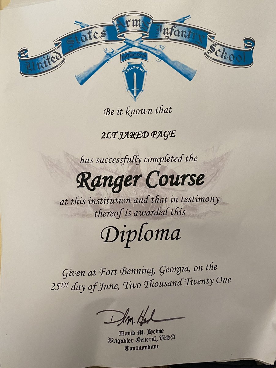 jeffpage2's tweet image. Congrats to Jared Page on being Ranger Qualified. We’re so proud of you! 🇺🇸