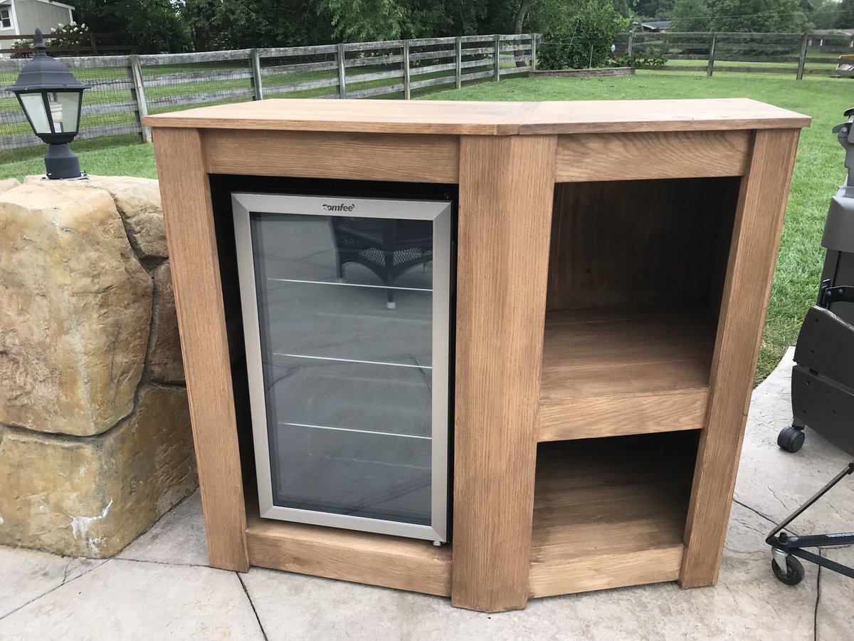 GranpaGolfer's tweet photo. Finally finished my “little” outdoor project for our outdoor refrigerator. So cold drinks are now just a few steps away from our pool!
#littleproject 
#enjoythesummer https://t.co/4GWqCMuAQ9