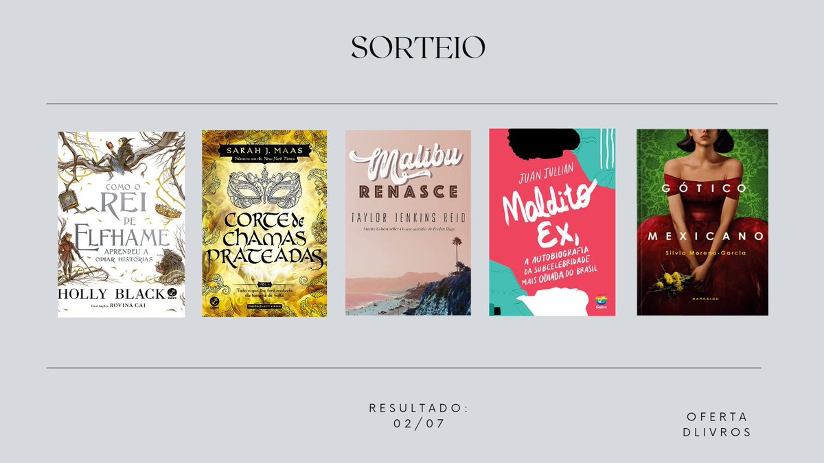ofertadlivros's tweet photo. SORTEIO

Quer concorrer a um desses livros das imagens? (mais opções na thread)

Basta seguir as regras: 

— seguir @ofertadlivros e @NacionalLivros
— dar RT (sem citar) nesse tweet.
— residir no Brasil.

Apenas um ganhador.
Resultado: 02/07. https://t.co/tdaCYvwHwa
