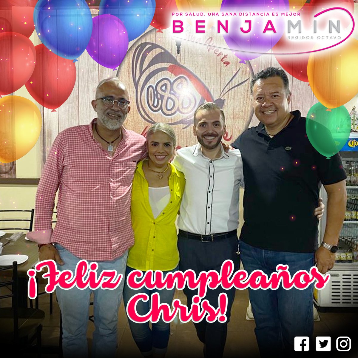 Feliz Cumple 🎉🎂🎁🎈🎊 querido amigo Christopher Cristiani Chazaro. Muchas bendiciones para ti hoy y siempre.