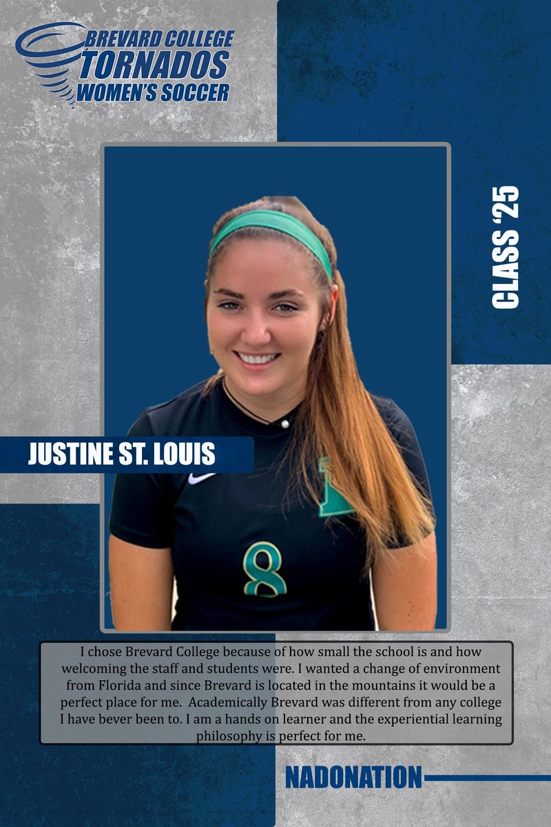 BCWS_Tornados's tweet photo. Check out why @JustineStLouis3 chose  @brevardcollege &amp; @bctornados as her #1 pick to spend her next 4 years #NADONATION 🌪️⚽🌪️and if you haven't already catch her scoring some goals for @unityfcsoccer in the USL2 league 👀 https://t.co/8llaR6FT6O
