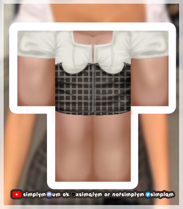 lau on X: School grl shirt -  skirt -   (many other variants in my group) -  me -   (White shirt inspired by @/asmrdonor ) #roblox #robloxdesigner