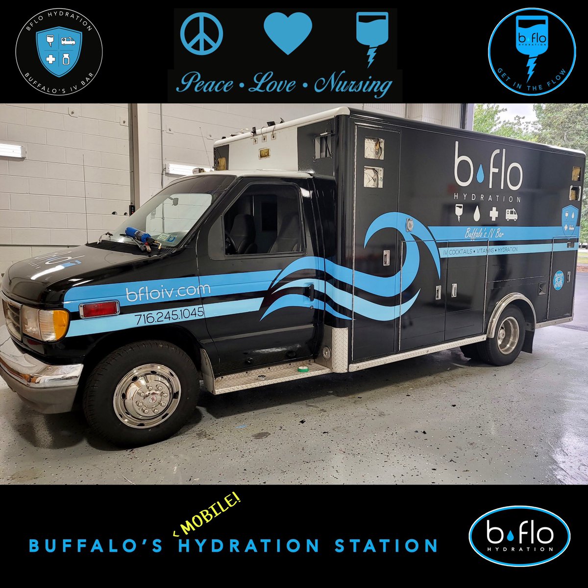 A couple great client vibes from this week, plus a sneak peak of our events vehicle refresh that’s just about ready! Thanks Chuck &amp; Chris of 
@apex_graphicswny !
#bflohydration #ivtherapy #events #bfloiv #buffalosivbar #getintheflow #mobileivtherapy ⁣⁣⁣⁣#ivhydration #selfcare