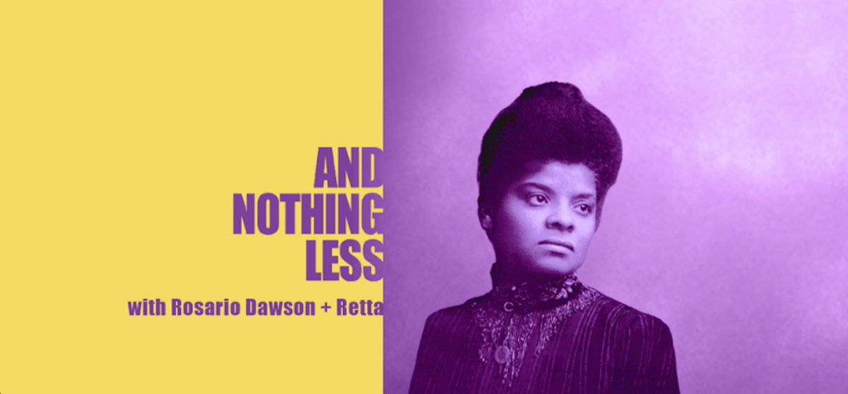 RobnLnn's tweet photo. With the DOJ suing Georgia &amp; the blocking of the For the People Act, I think it's clear #VotingRights history is not dead.

It's a good weekend to listen to #andnothinglesspod with @unfoRETTAble &amp; @rosariodawson @prx 
https://t.co/HnzR4Q8H19 #suffrage https://t.co/FTYu6D5O4O