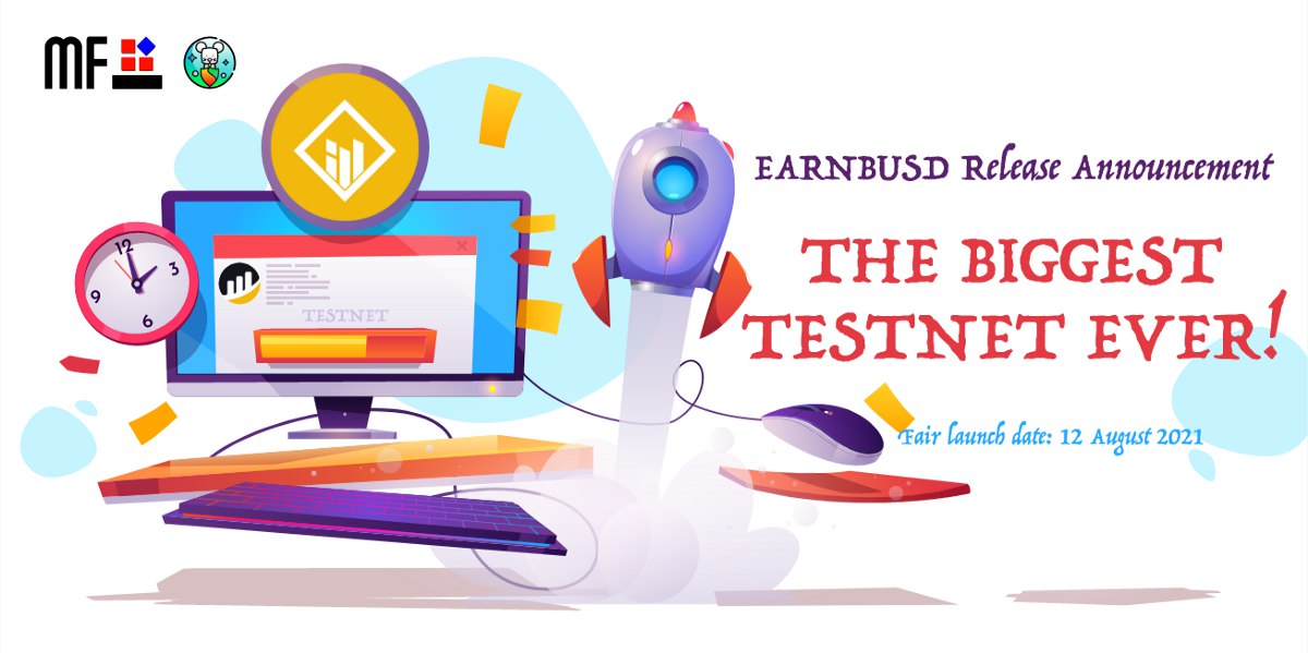 earnbusd's tweet photo. TL;DR:
- The EarnBUSD Testnet will be the biggest testnet ever for both quantity and quality.
- Introduce the most innovative feature ever: Proof of Trading.
- EarnBUSD Testnet: Mid July, 2021
- EarnBUSD fair launch date: 12 August, 2021 https://t.co/ZhmrijCr42
