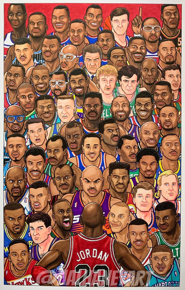 MJ vs THE NBA - FINISHED PIECE!! Here is a love letter to my favorite era of basketball, with MJ facing off with the stars of the league during his run with the Bulls, and some personal rivals and famous victims. What time is it?!?! GAMETIME!!