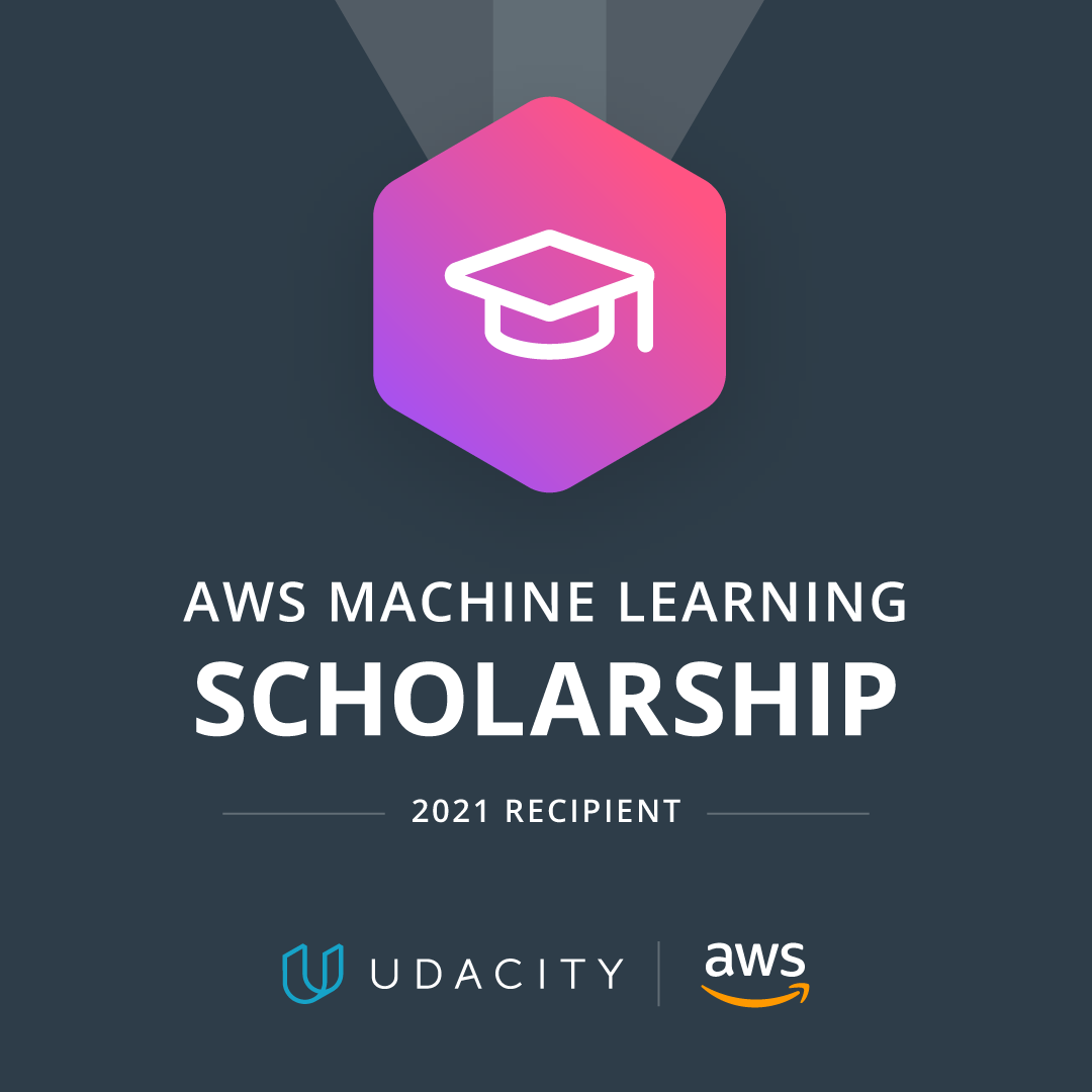 suraj_sharma14's tweet image. Thank you @udacity for this opportunity.
I got selected for the AWS Machine Learning scholarship program.
#UdacityMLScholarship
#udacity #AWSML
#udacityscholarship #udacityscholarship