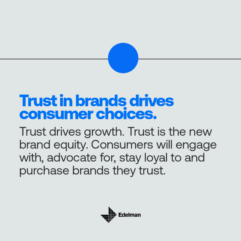 EdelmanPR's tweet photo. Today, brand trust is achieved when brands operate at the intersection of culture, purpose and society. Here's a short recap of key findings from our new #TrustBarometer Special Report: Trust, the New Brand Equity. Click below to explore the full report.