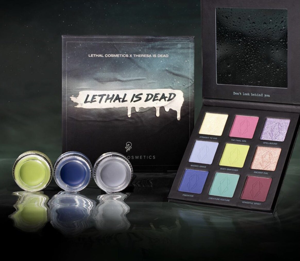 CRCmakeup's tweet photo. 👽You asked @Lethalcosmetics for it, and now it's here to haunt your dreams! Announcing LETHAL IS DEAD 💀, their eagerly awaited collaboration with the amazing @theresa_is_dead.
Launching At @camerareadycosmetics, Saturday, June 26 at 11AM EST 💚💙
#lethalcosmetics https://t.co/fcJHxfptZ6