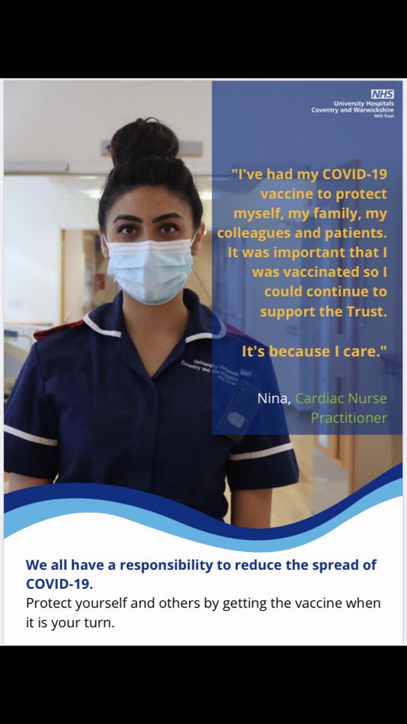 NinaJaspal's tweet photo. If you haven’t had your vaccine yet, there’s so many pop up centres available, have a look what’s local to you. There’s only way to beat this pandemic! #Together #itsbecauseicare #bameandvaccinated #COVID19 @nhsuhcw https://t.co/u92MGlSnEG