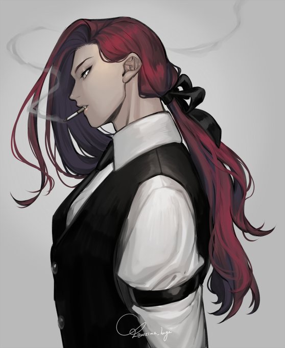 創作
「煙草を吸う男」 